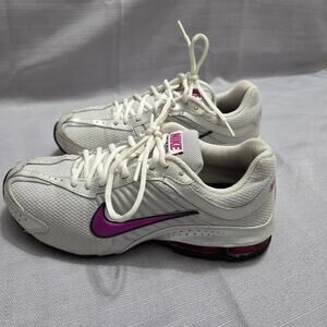 Nike Reax womens athletic lace up sneakers size 8 #366614-051 grey/purple